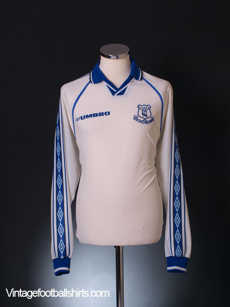1998-99 Everton Away Shirt L/S XL Football Shirt