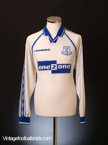 1998-99 Everton Away Shirt L/S L Football Shirt