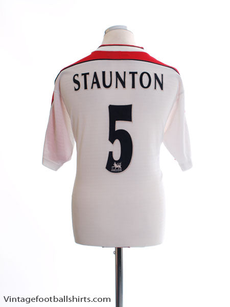 1998-99 Liverpool Away Shirt Staunton #5 M Football Shirt