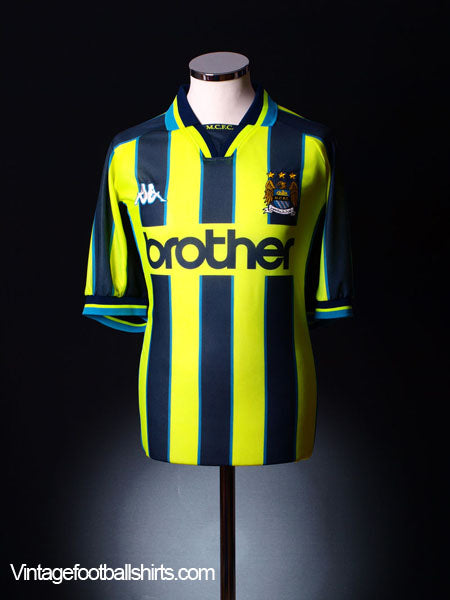 1998-99 Manchester City Away Shirt L Football Shirt