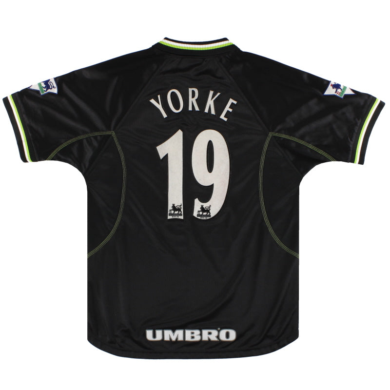 1998-99 Manchester United Umbro Third Shirt Yorke #19 M Football Shirt