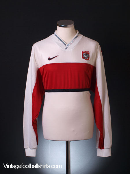 1998-99 Poland Home Shirt L/S XL Football Shirt
