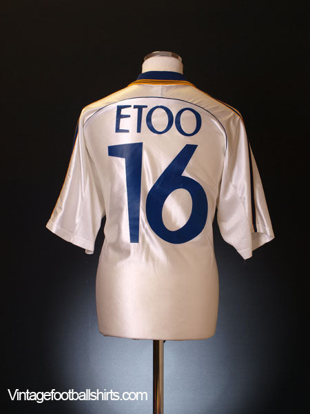 1998-99 Real Madrid Home Shirt Etoo #16 L Football Shirt