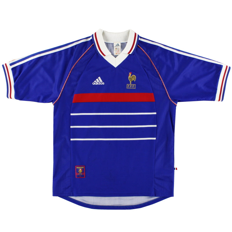 1998 France adidas Home Shirt Y Football Shirt