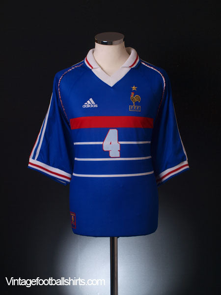 1998-00 France Home Shirt #4 *Mint* XL Football Shirt