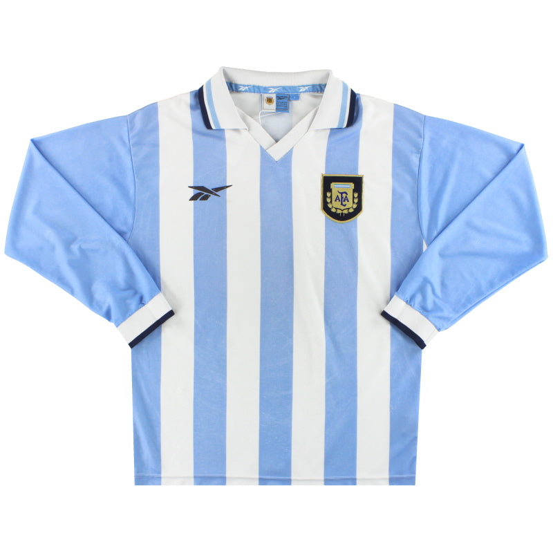 1999-00 Argentina Reebok Home Shirt L/S S Football Shirt
