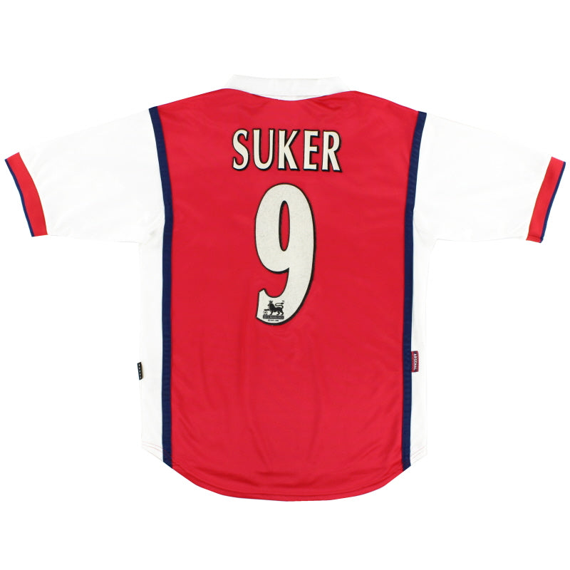 1999-00 Arsenal Home Shirt Suker #9 S Football Shirt