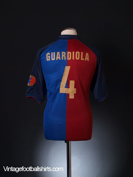 1999-00 Barcelona Centenary Home Shirt Guardiola #4 M Football Shirt