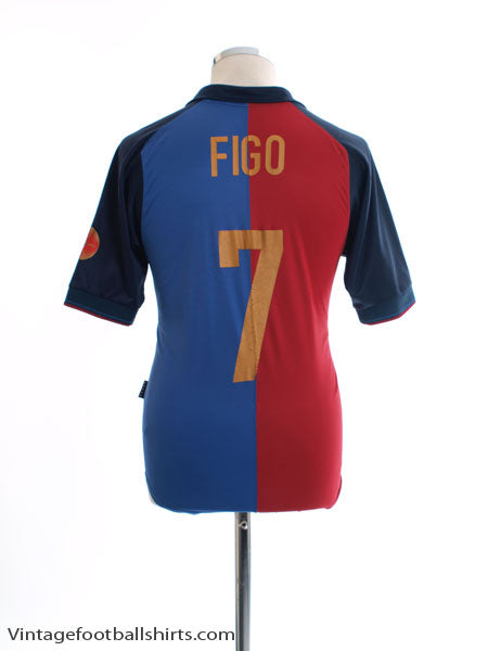 1999-00 Barcelona Centenary Home Shirt Figo #7 XL.Boys Football Shirt