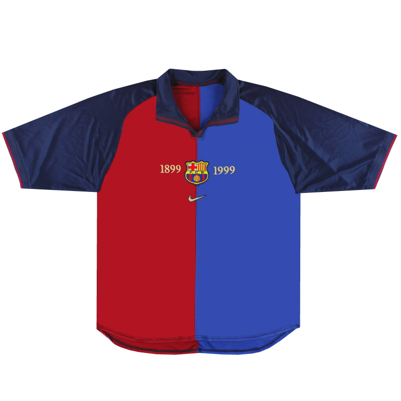 1999-00 Barcelona Nike Centenary Home Shirt XL Football Shirt