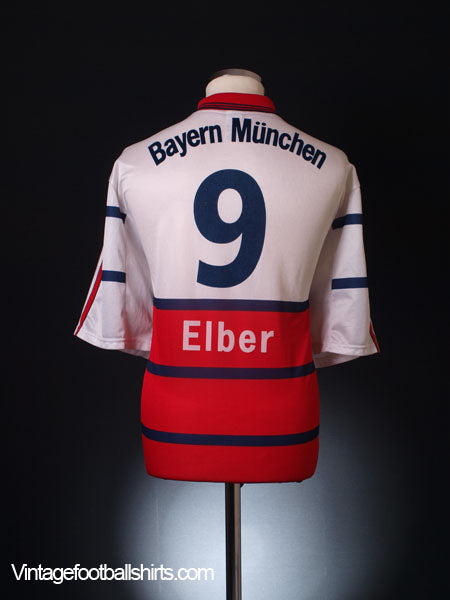 1999-00 Bayern Munich Away Shirt Elber #9 XXL Football Shirt