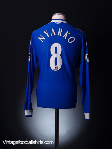 1999-00 Everton Home Shirt Nyarko #8 *Mint* L/S XL Football Shirt