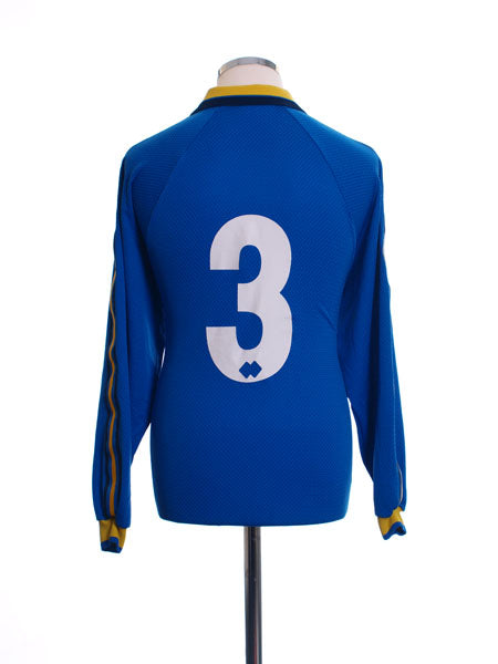 1999-00 Hellas Verona Match Issue Home Shirt L/S #3 L Football Shirt