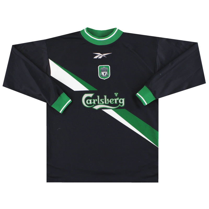 1999-00 Liverpool Reebok Goalkeeper Shirt Y Football Shirt