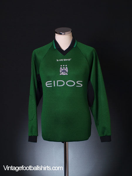 1999-00 Manchester City Goalkeeper Shirt L.Boys Football Shirt