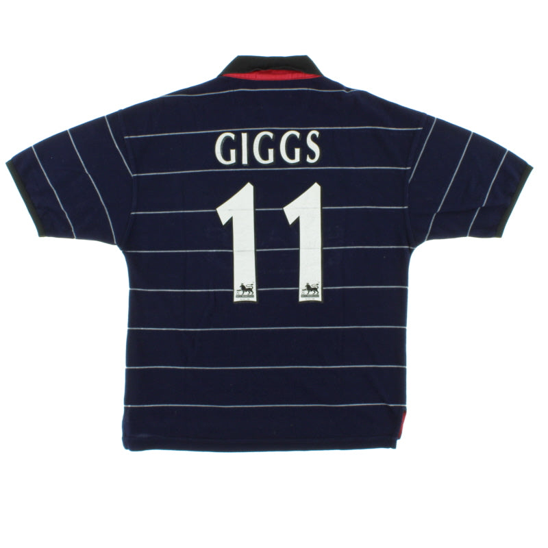 1999-00 Manchester United Umbro Away Shirt Giggs #11 Y Football Shirt