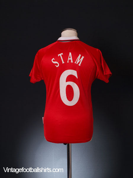 1999-00 Manchester United CL Winners Shirt Stam #6 L.Boys Football Shirt