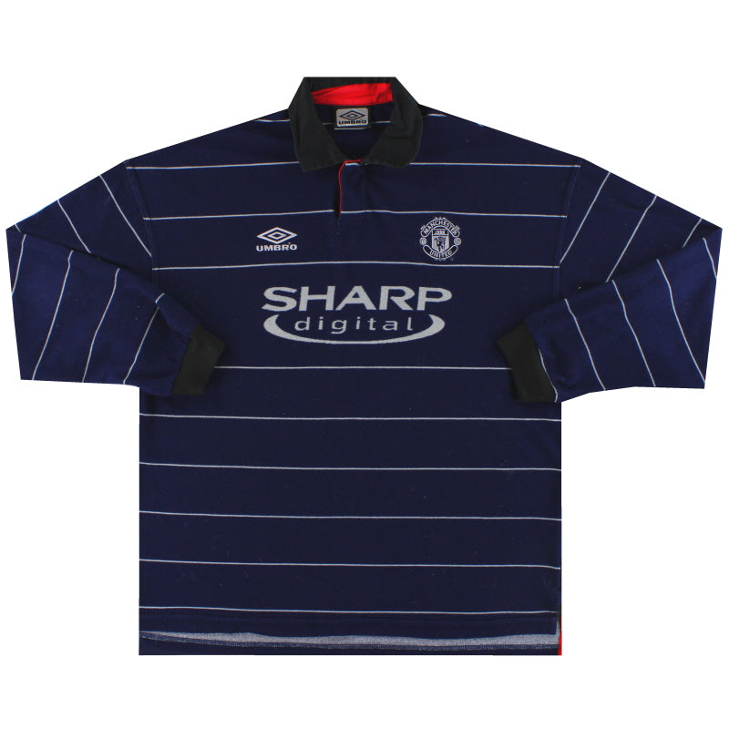 1999-00 Manchester United Umbro Away Shirt L/S XL Football Shirt