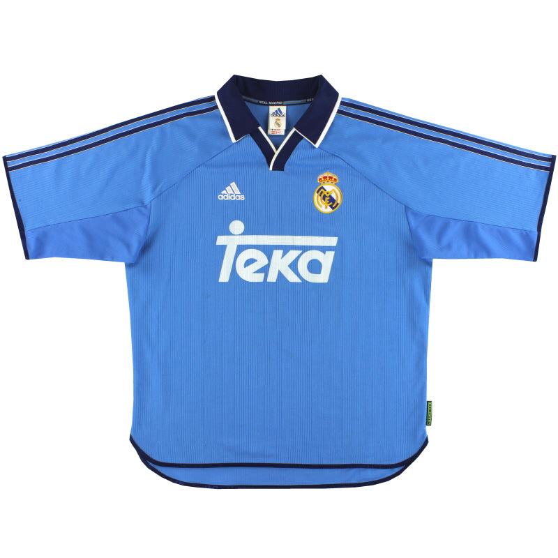 1999-00 Real Madrid Player Issue adidas Third Shirt L Football Shirt