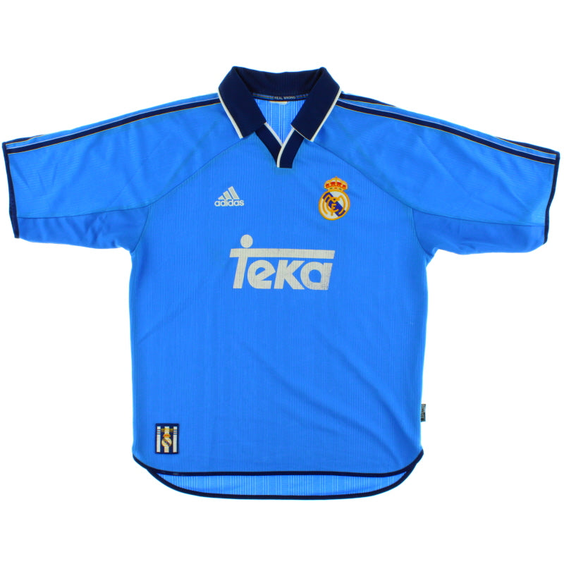 1999-00 Real Madrid adidas Third Shirt L Football Shirt