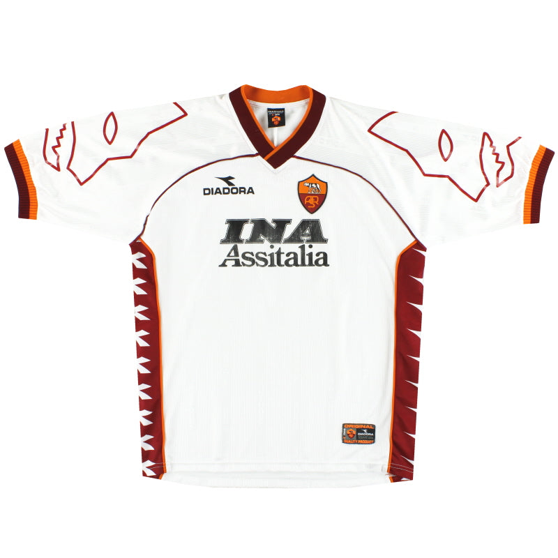 1999-00 Roma Diadora Away Shirt L Football Shirt