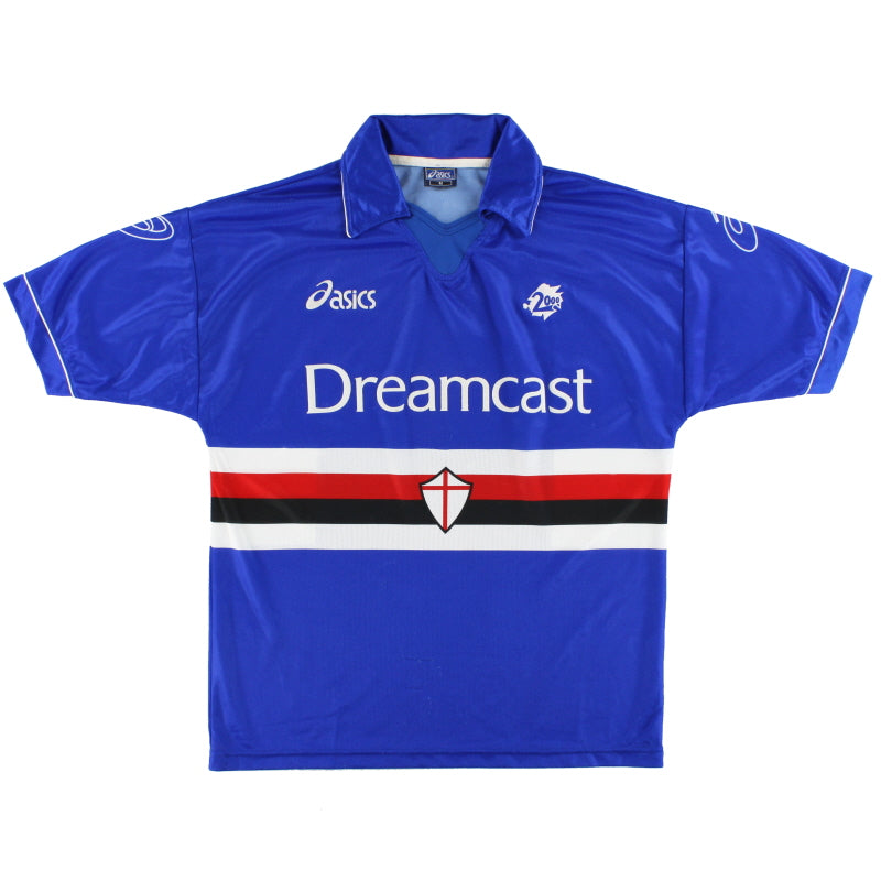 1999-00 Sampdoria Asics Home Shirt M Football Shirt