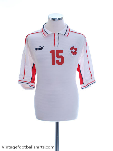 1999-00 Switzerland Match Issue Away Shirt #15 XL Football Shirt