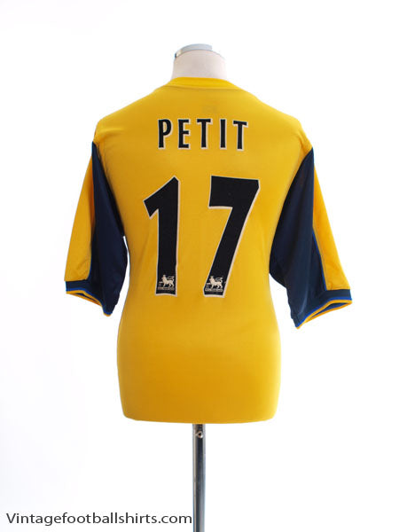 1999-01 Arsenal Away Shirt Petit #17 L Football Shirt