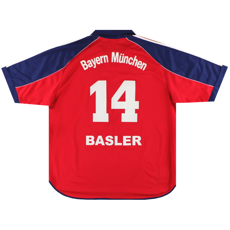 1999-01 Bayern Munich adidas Home Shirt Basler #14 XXL Football Shirt