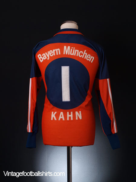 1999-01 Bayern Munich Goalkeeper Shirt Kahn #1 S Football Shirt