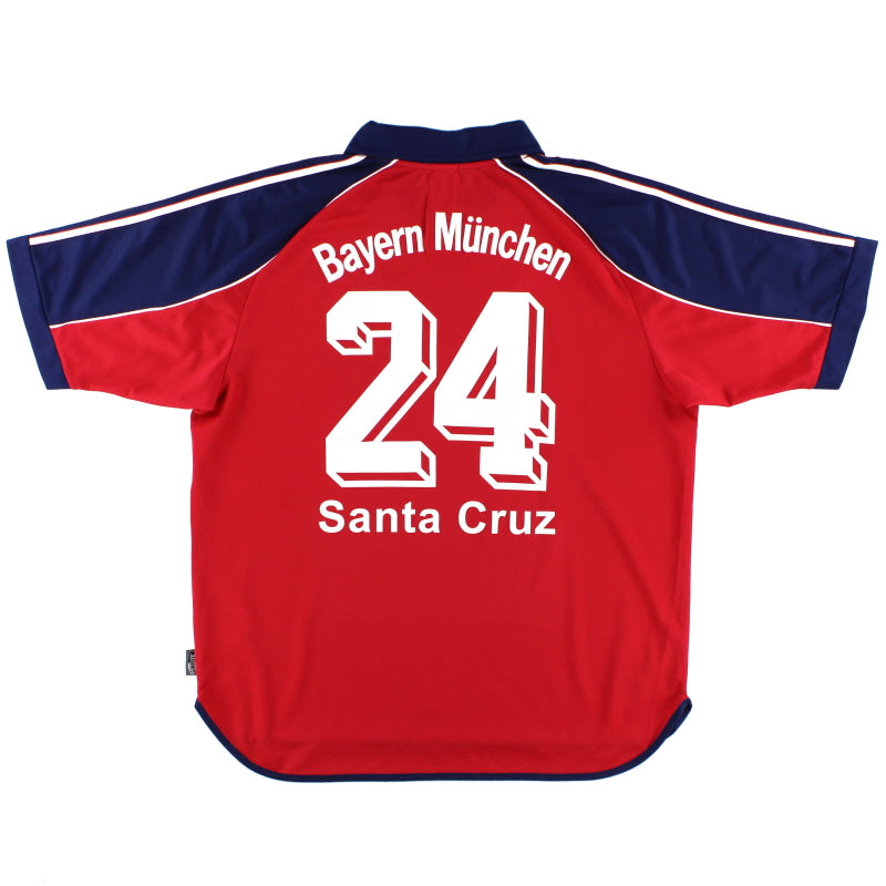 1999-01 Bayern Munich Home Shirt Santa Cruz #24 XL Football Shirt