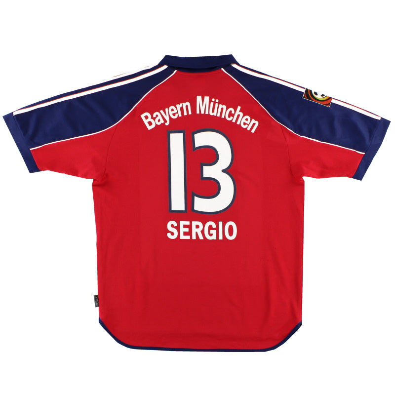 1999-01 Bayern Munich Home Shirt Sergio #13 L Football Shirt