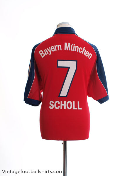 1999-01 Bayern Munich Home Shirt Scholl #7 S Football Shirt