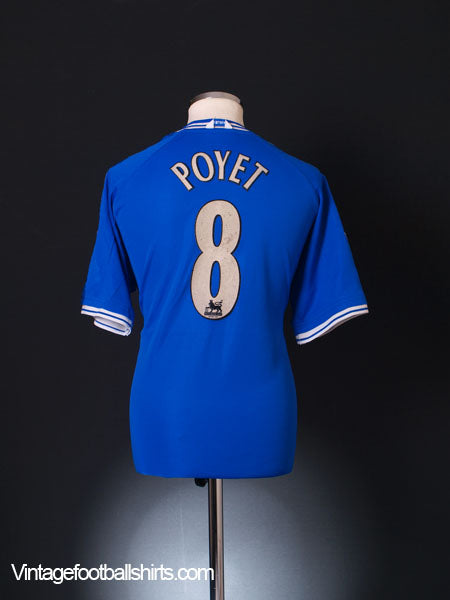1999-01 Chelsea Home Shirt Poyet #8 L Football Shirt