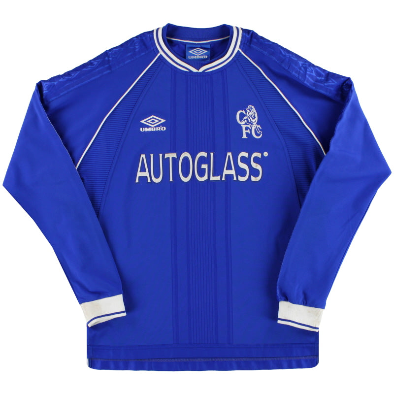 1999-01 Chelsea Umbro Home Shirt L/S M Football Shirt