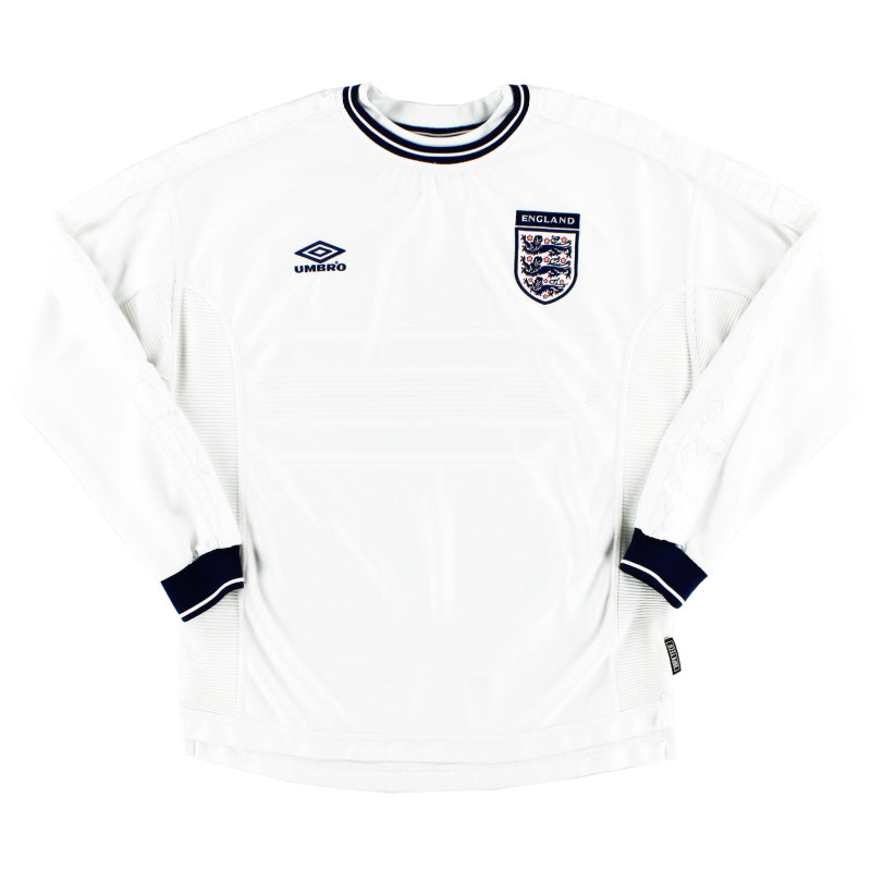 1999-01 England Home Shirt L/S L Football Shirt