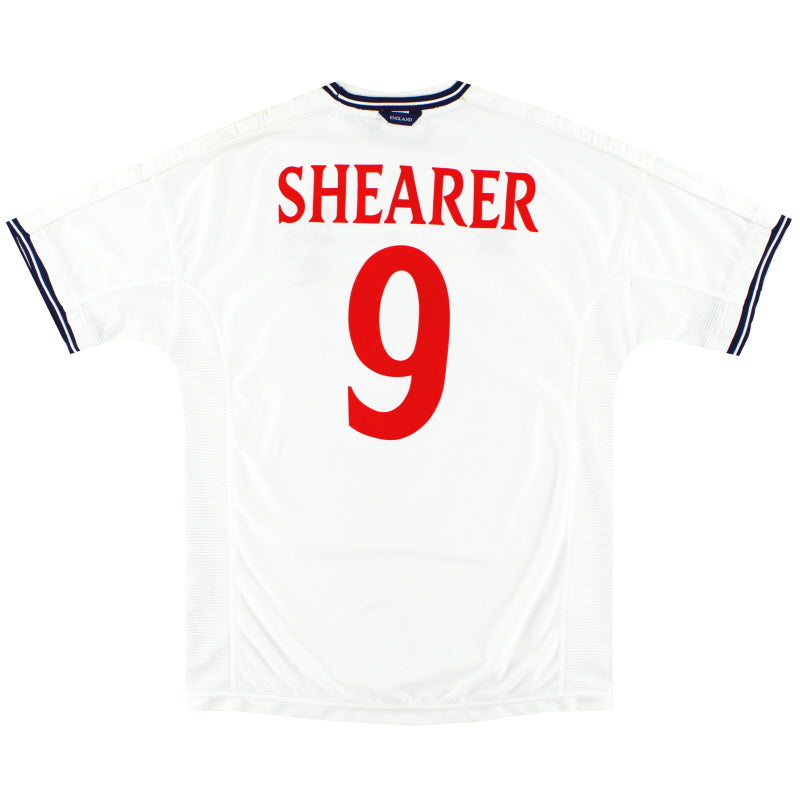 1999-01 England Umbro Home Shirt Shearer #9 XL Football Shirt