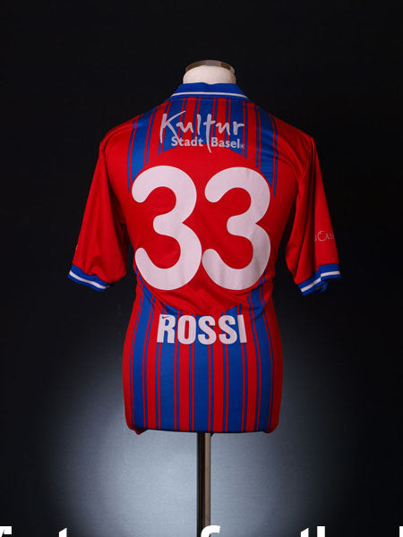 1999-01 FC Basel Home Shirt Rossi #33 M Football Shirt