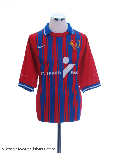 1999-01 FC Basel Home Shirt XL Football Shirt