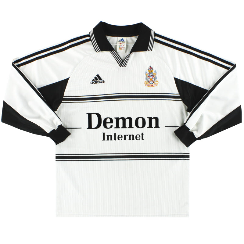 1999-01 Fulham adidas Home Shirt L/S S Football Shirt