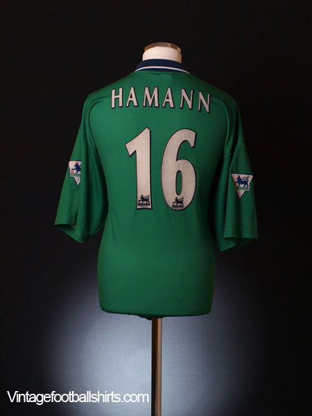 1999-01 Liverpool Away Shirt Hamann #16 XL Football Shirt