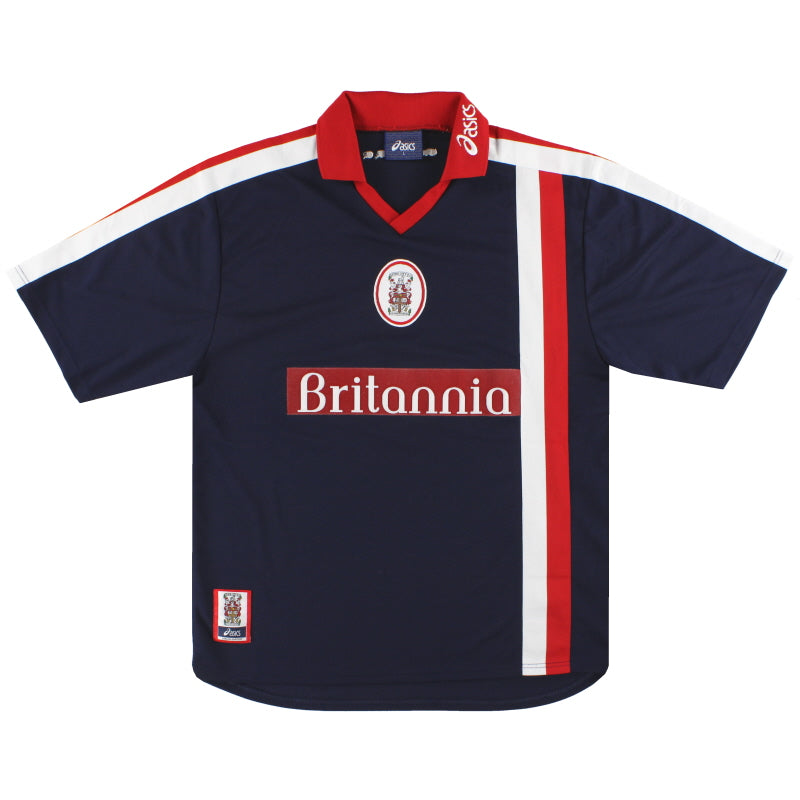 1999-01 Stoke City Asics Away Shirt L Football Shirt