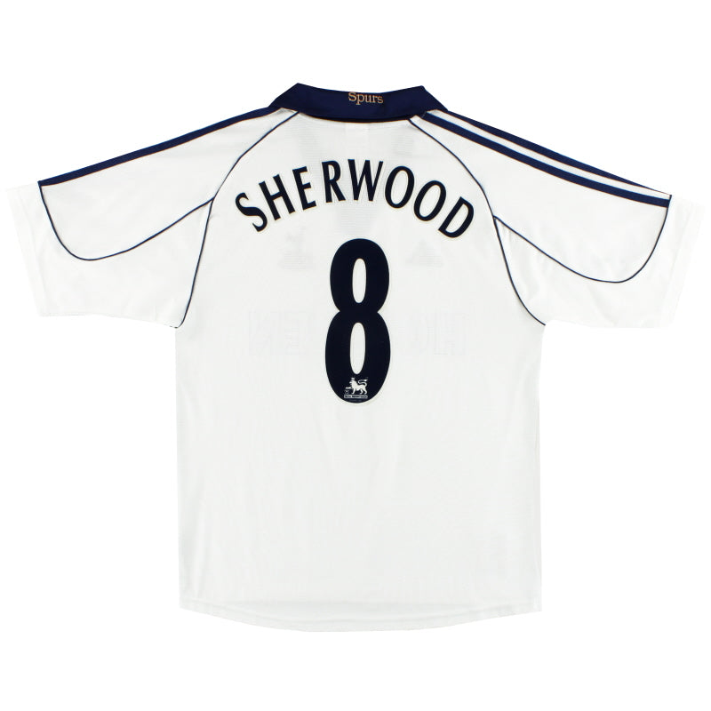 1999-01 Tottenham adidas Home Shirt Sherwood #8 *Mint* S Football Shirt