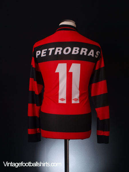 1999 Flamengo Home Shirt #11 L/S M Football Shirt