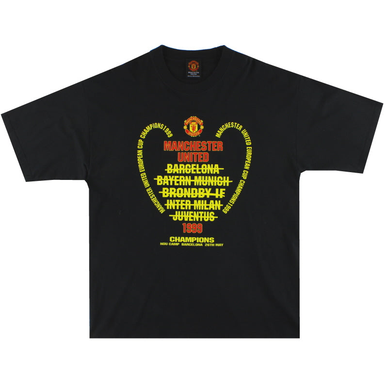 1999 Manchester United Champions League Winners Tee XL T-Shirt