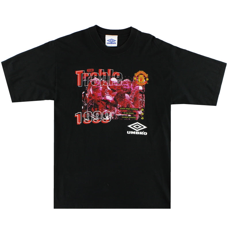 1999 Manchester United Umbro 'The Treble' Tee L T-Shirt