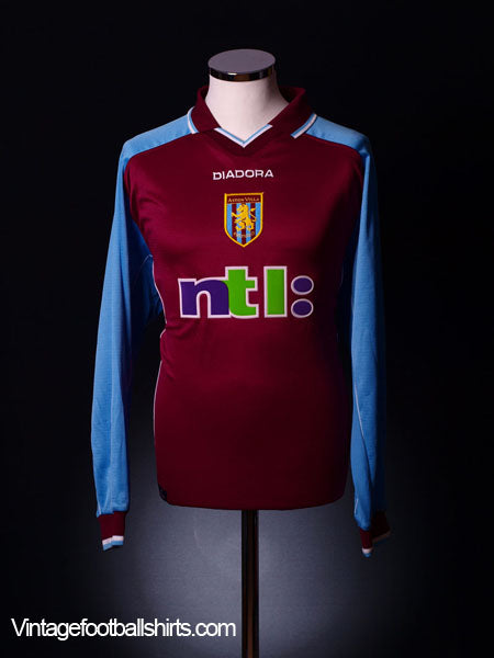 2000-01 Aston Villa Home Shirt L/S *bnwt* L Football Shirt