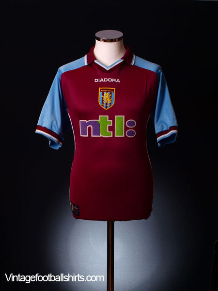 2000-01 Aston Villa Home Shirt L Football Shirt