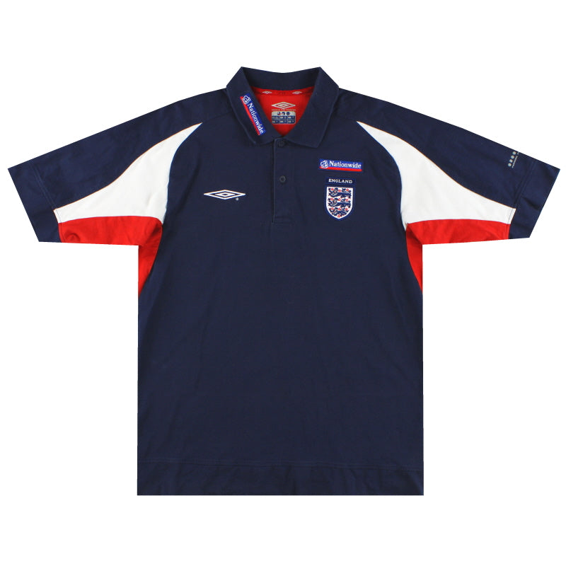 2000-01 England Umbro Polo Shirt M Polo Shirt