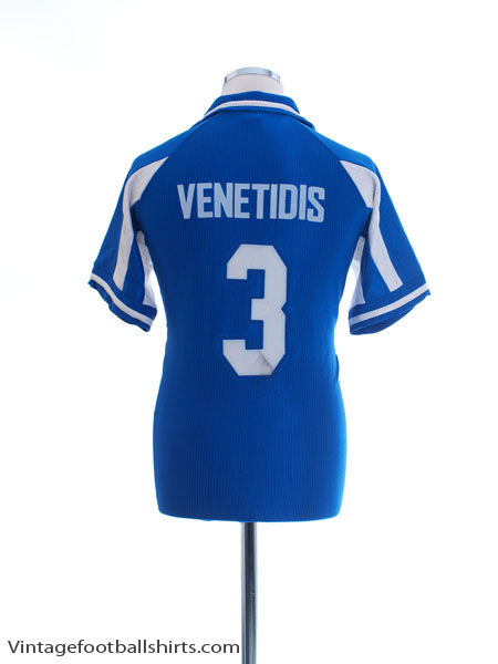 2000-01 Greece Home Shirt Venetidis #3 L Football Shirt